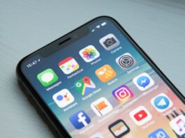 Mobile Phone Screen with App.